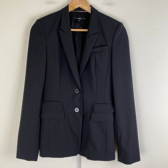 Hugo Boss Juicy Wool Blazer Size 2 Black - Picture 5 of 15